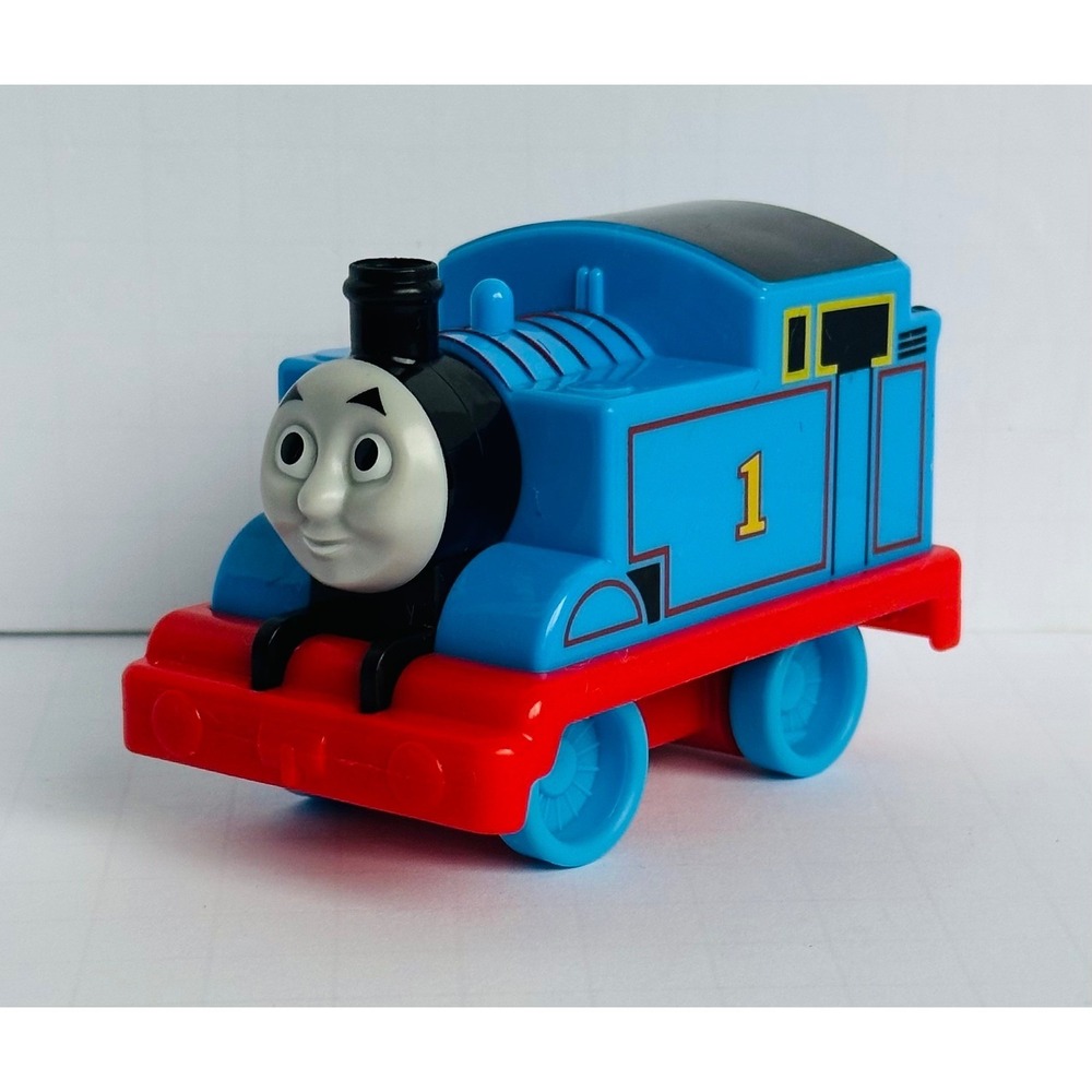 Mattel Thomas & Friends Thomas Blue Red Plastic 4" Push Train Toy CGT38 2016